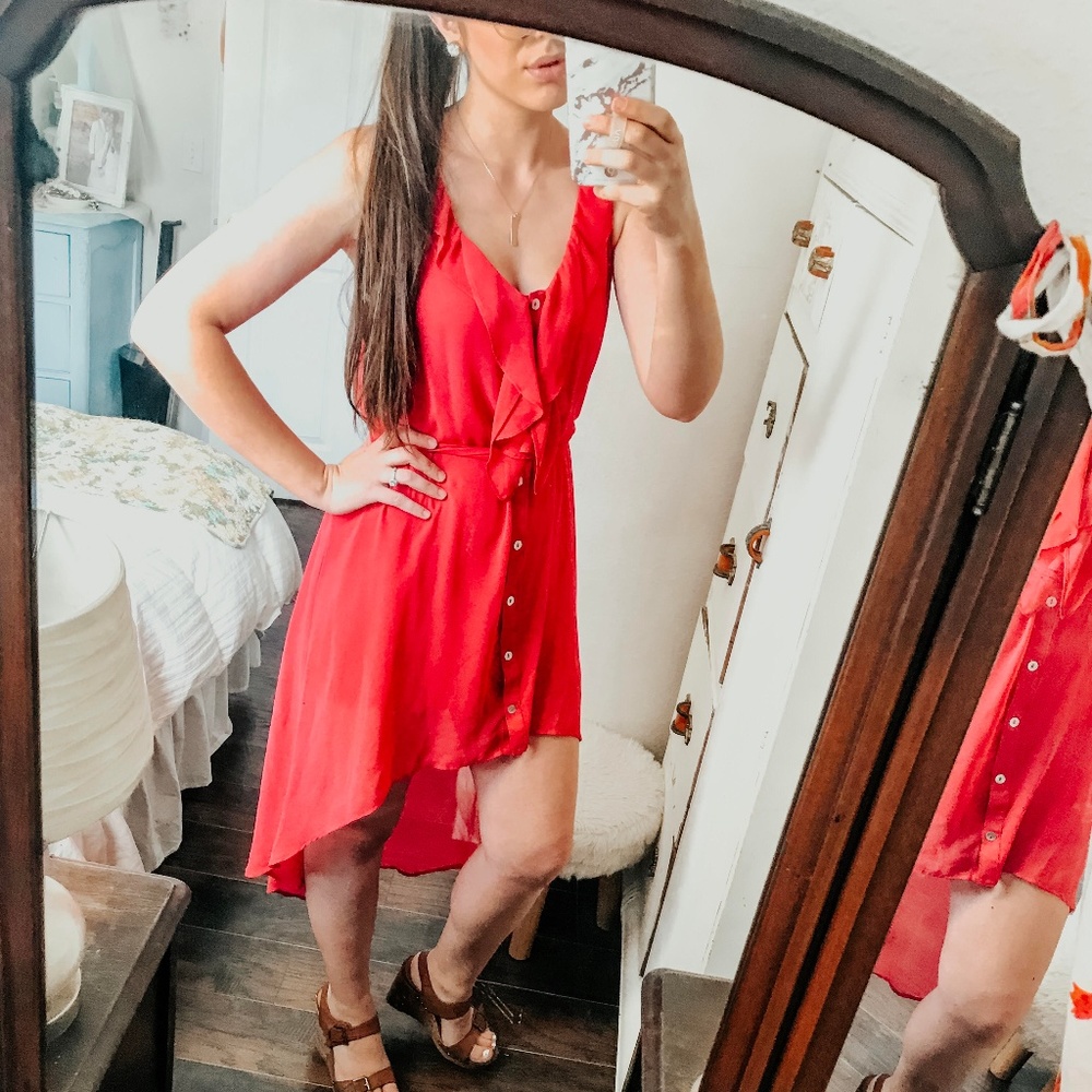 Pink Forever 21 high low dress